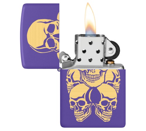 Зажигалка ZIPPO с покрытием Purple Matte, латунь/сталь, фиолетовая, 38x13x57 мм