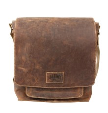 Сумка KLONDIKE Native, натуральная кожа в коричневом цвете, 35 х 13 х 36 см