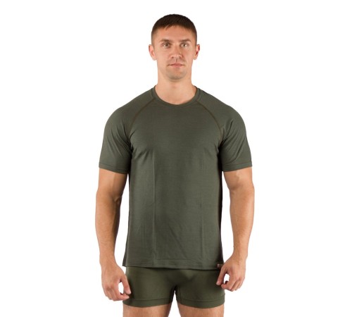 Футболка  мужская Quido/ кор. рукав/ шерсть 160/ зеленый / L, Quido6262L