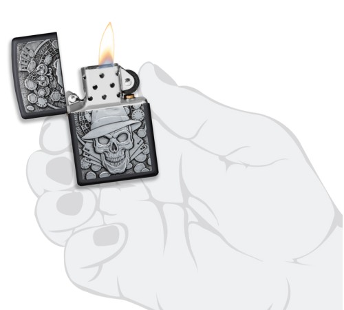 Зажигалка ZIPPO Classic с покрытием Black Matte, латунь/сталь, чёрная, матовая, 38x13x57 мм