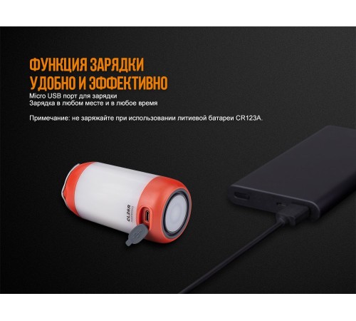 Фонарь Fenix CL26R черный, CL26Rb