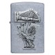 Зажигалка ZIPPO Dead Mans Hand с покрытием Street Chrome, латунь/сталь, серебристая, 38x13x57 мм