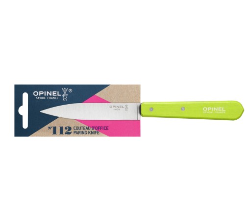 Нож столовый Opinel №112, деревянная рукоять, блистер, нержавеющая сталь, зеленый 001915