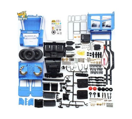 Радиоуправляемая машина WPL японский внедорожник FJ40 (голубая) 4WD 2.4G 1/16 KIT