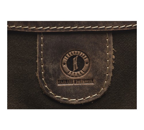Портфель KLONDIKE Native, натуральная кожа в коричневом цвете, 38 х 14 х 33 см