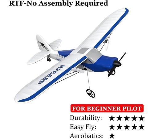 Радиоуправляемый самолет Volantex RC Sport Cub 400мм (синий) 2.4G 2ch LiPo RTF with Gyro