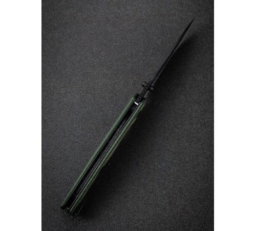 Складной нож SENCUT Slashkin D2 Steel Black Handle Green Canvas Micarta