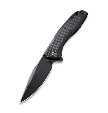 Складной нож CIVIVI Baklash 9Cr18MoV Steel Black Stonewashed Handle G10 Black Carbon