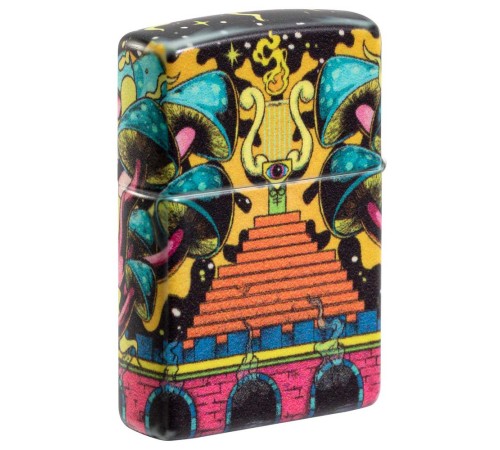 Зажигалка ZIPPO Skull Design с покрытием Glow In The Dark Green,латунь/сталь,разноцветная38x13x57 мм