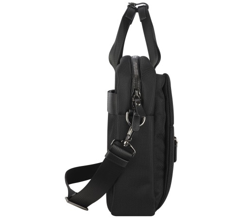 Портфель мужской BUGATTI Nero 15'', чёрный, нейлон 1680D/кожа, 42х10х30 см
