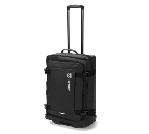 Сумка на колесах TORBER Mobi, чёрный, полиэстер 900D с PU покрытием, 60 х 38 х 25,5 см, 57 л