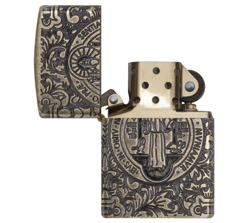 Зажигалка ZIPPO Armor® с покрытием Antique Brass, латунь/сталь, золотистая, матовая, 38x13x57 мм