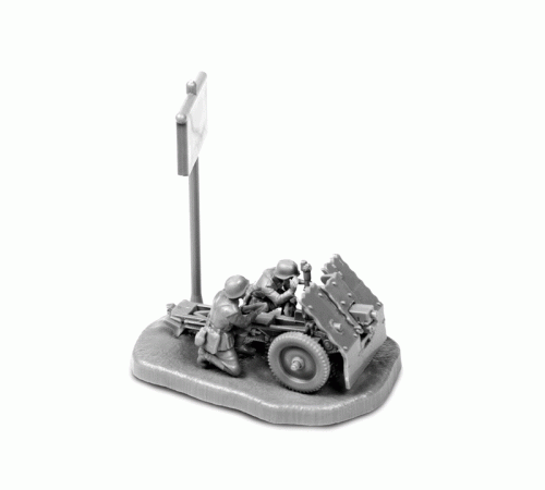 Сборные солдатики ZVEZDA Немецкое 75-мм пехотное орудие с расчетом, 1/72