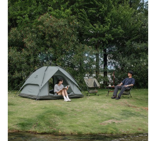 Палатка Naturehike автоматическая NH21ZP008, трехместная, серо-зеленая, 6927595777442