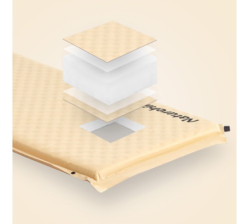 Коврик Naturehike CNK2300DZ014 D01 самонадувной с подушкой бежевый 3см, 6976507663397