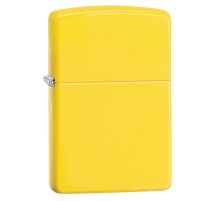 Зажигалка ZIPPO Classic с покрытием Lemon™, латунь/сталь, жёлтая, матовая, 38x13x57 мм