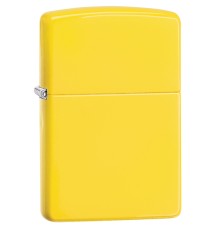 Зажигалка ZIPPO Classic с покрытием Lemon™, латунь/сталь, жёлтая, матовая, 38x13x57 мм