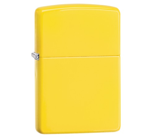 Зажигалка ZIPPO Classic с покрытием Lemon™, латунь/сталь, жёлтая, матовая, 38x13x57 мм