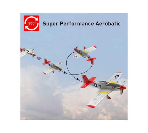 Радиоуправляемый самолет Volantex RC P51D 750мм Brushless 2.4G 4ch LiPo RTF with Gyro