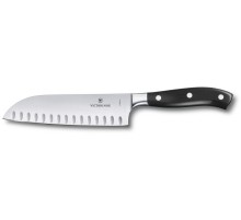 Нож сантоку VICTORINOX Grand Maître, кованый, 17 см, чёрный