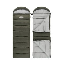 Спальный мешок Naturehike U Series Двойной хлопок осень-зима зеленый U150, молния слева, 6927595764398L