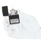 Зажигалка ZIPPO License Plate с покрытием Black Matte, латунь/сталь, черная, 38x13x57 мм