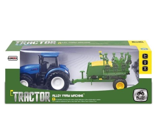 Р/У фермерский трактор Korody с зерновой сеялкой, мет. кузов 1/24 2.4G 6CH RTR