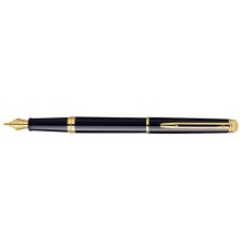 Перьевая ручка Waterman Hemisphere Essential Black GT. Перо - позолота 23К