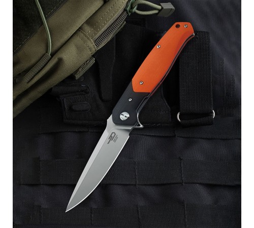 Нож Bestech Swordfish сталь D2, рукоять G10 черно-оранжевая