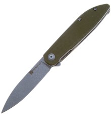 Складной нож SENCUT Bocll II D2 Steel Gray Stonewashed Handle G10 OD Green