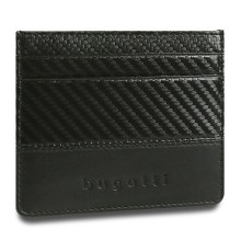 Портмоне для кредитных карт BUGATTI КОМЕТА | COMET, с защитой данных RFID, черное, натуральная воловья кожа, 10,2х0,2х8,2 см