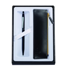 Набор Cross: ручка Cross Click Classic Black + черный чехол