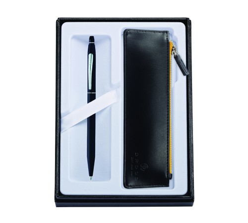 Набор Cross: ручка Cross Click Classic Black + черный чехол