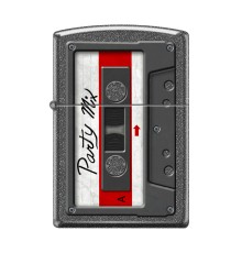 Зажигалка ZIPPO Кассета с покрытием Iron Stone™, латунь/сталь, серая, матовая, 38x13x57 мм