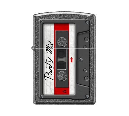 Зажигалка ZIPPO Кассета с покрытием Iron Stone™, латунь/сталь, серая, матовая, 38x13x57 мм