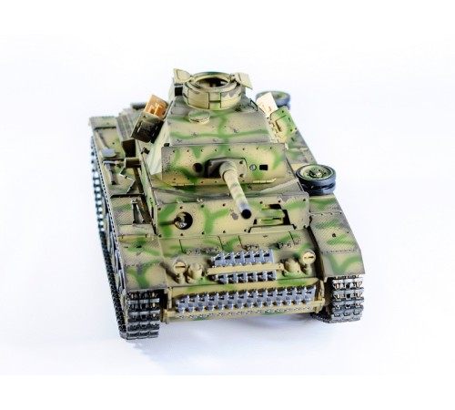 Р/У танк Taigen 1/16 Panzerkampfwagen III (Германия) дым, свет (для ИК боя) V3 2.4G RTR камуфляж