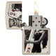 Зажигалка ZIPPO Classic с покрытием Cream Matte, латунь/сталь, кремовая, матовая, 38x13x57 мм