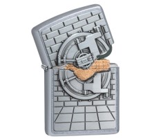 Зажигалка ZIPPO Classic с покрытием Street Chrome™, латунь/сталь, серебристая, матовая, 38x13x57 мм