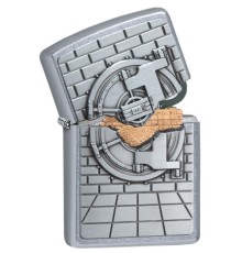 Зажигалка ZIPPO Classic с покрытием Street Chrome™, латунь/сталь, серебристая, матовая, 38x13x57 мм