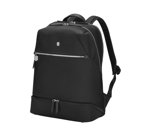 Рюкзак VICTORINOX Victoria Signature Deluxe Backpack, черный, нейлон/кожа, 32x18x39 см