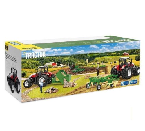 Р/У фермерский трактор Korody с зерновой сеялкой, двойные колеса 1/24 2.4G 6CH RTR