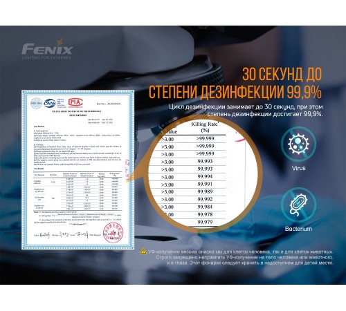 Фонарь Fenix LD32 UVC , LD32UVC