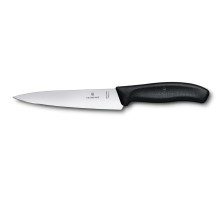 Нож разделочный VICTORINOX SwissClassic, 15 см, чёрный, в картонном блистере