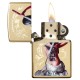 Зажигалка ZIPPO Mazzi® с покрытием High Polish Brass, латунь/сталь, золотистая, 38x13x57 мм