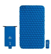 Коврик спальный Naturehike NH19Z055-P двойной  FC11 (с надувным мешком), голубой, 6927595735428