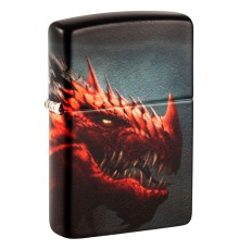 Зажигалка ZIPPO Dragon Design с покрытием 540 Matte, латунь/сталь, черная, 38x13x57 мм
