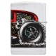 Зажигалка ZIPPO Hot Rod Design с покрытием 540 Matte, латунь/сталь, белая, матовая, 38x13x57 мм