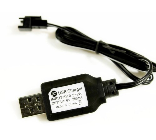 Зарядное устройство USB 6V для автомоделей WPL B-14, B-24, C-14, C-24, B-16, B-36