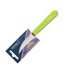 Нож для чистки овощей Opinel №114, деревянная рукоять, нержавеющая сталь, зеленый, блистер, 001925