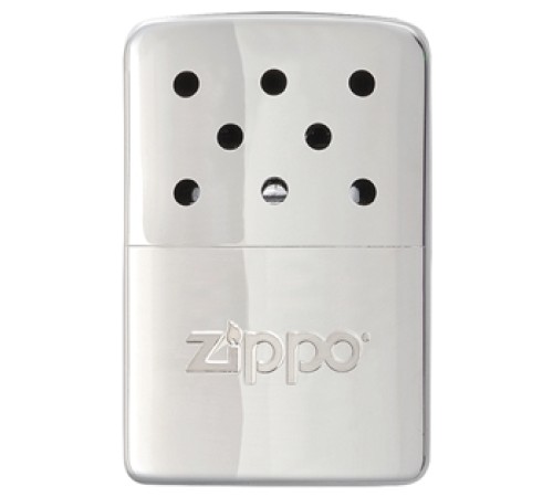 Каталитическая грелка ZIPPO, с покрытием High Polish Chrome, серебристая, на 6 ч, 51x15x74 мм